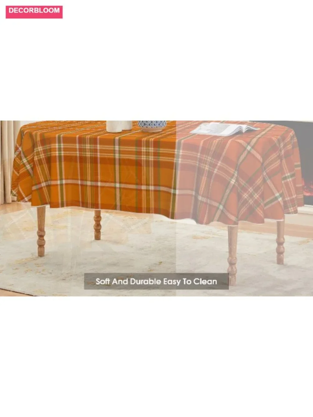 Buffalo Plaid Rectangular Tablecloth 60 x 84 Polyester